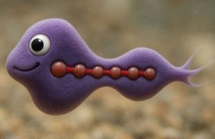 Microoganisme modélisé, représentation artistique // Source : TU Wien