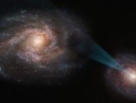 Vue d'artiste de la «joute cosmique » // Source : ESO/M. Kornmesser