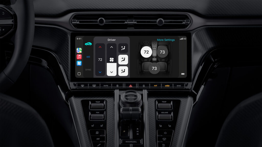 Les réglages dans CarPlay Ultra // Source : Apple Les réglages dans CarPlay Ultra // Source : Apple