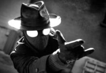 Spider-Noir, dans la toute première image de la série // Source : Aaron Epstein / Prime Video Spider-Noir, dans la toute première image de la série // Source : Aaron Epstein / Prime Video