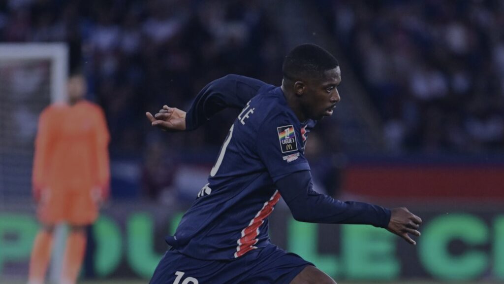 Ousmane Dembélé avec le PSG // Source : PSG