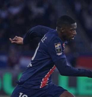 Ousmane Dembélé avec le PSG // Source : PSG