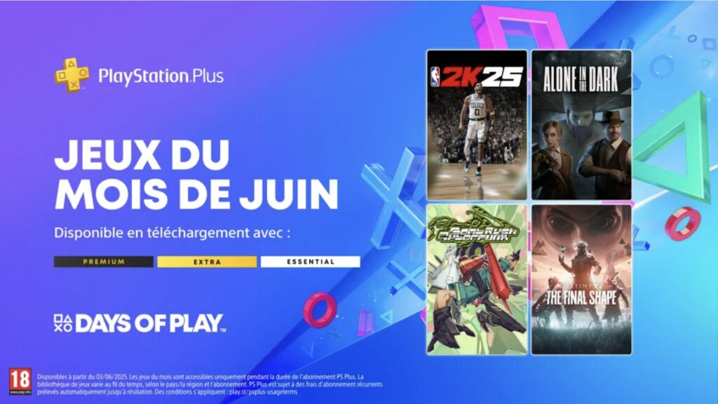 PlayStation Plus en juin 2025 // Source : Sony