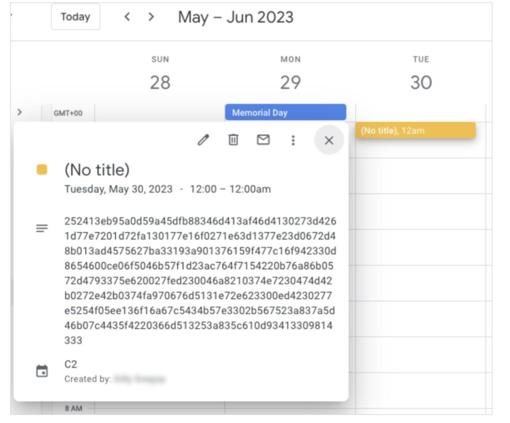Exemple d'un évènement sur Google Calendar créé par TOUGHPROGRESS - Google Cloud Exemple d'un évènement sur Google Calendar créé par TOUGHPROGRESS - Google Cloud