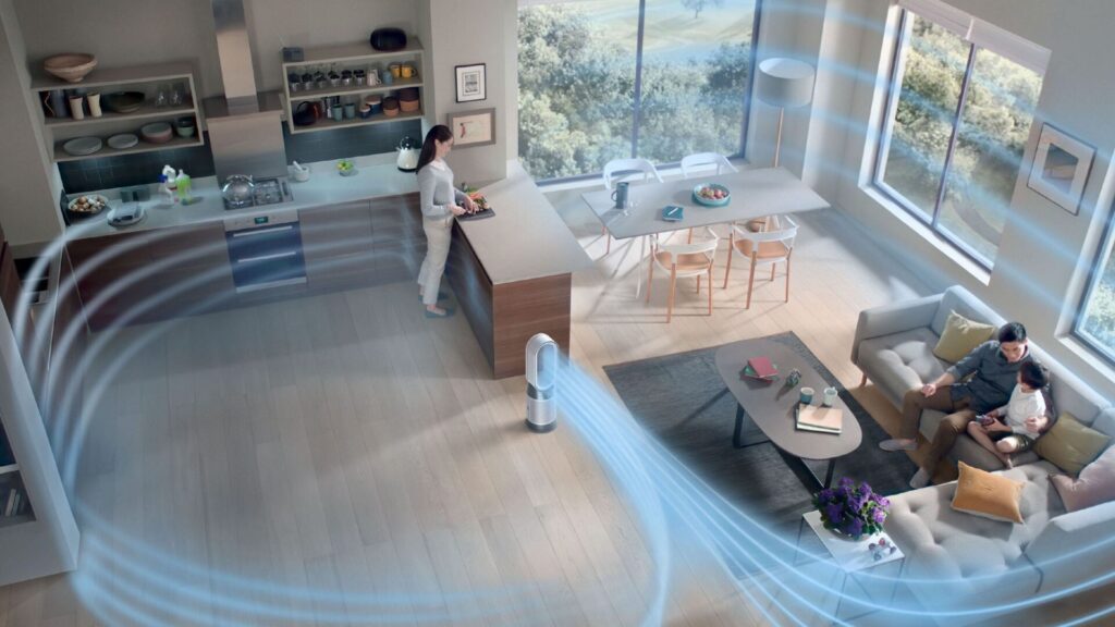 Le purifcateur de Dyson en actoin // Source : Dyson