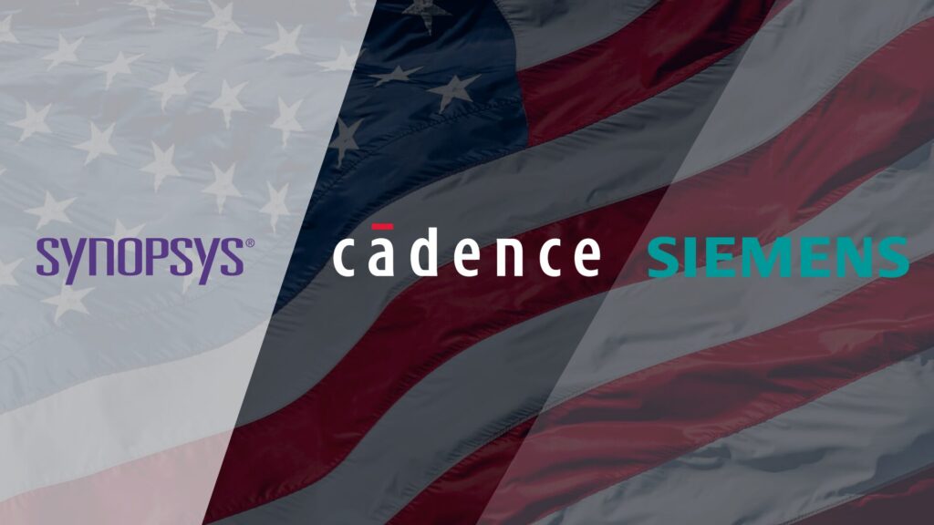 Logos de Cadence, Synopsys, et Siemens, leaders mondiaux des logiciels EDA - Visuel Numerama Logos de Cadence, Synopsys, et Siemens, leaders mondiaux des logiciels EDA - Visuel Numerama