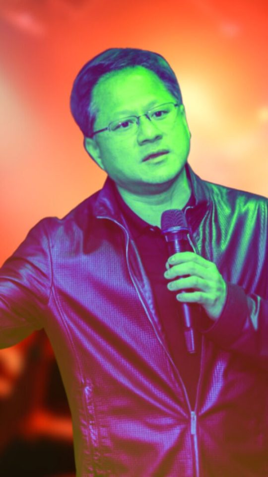 Jensen Huang Rockstar // Source : montage Numerama