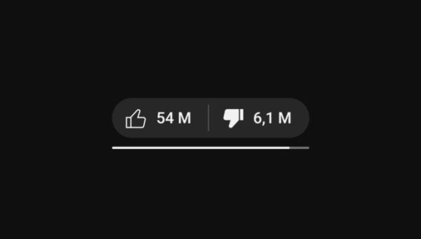 Dislike Youtube // Source : Montage Numerama