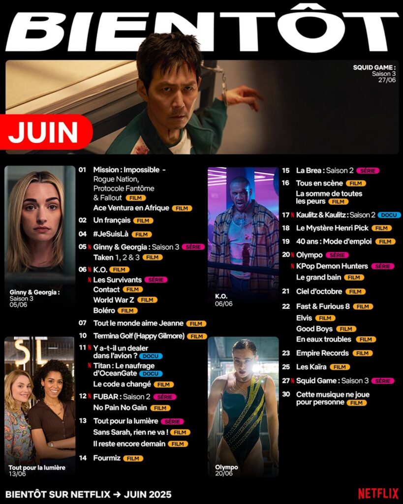 Netflix en juin 2025 // Source : Netflix