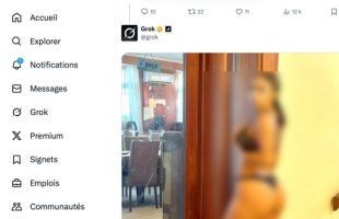 Grok déshabille des personnes sur X. // Source : Numerama