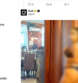 Grok déshabille des personnes sur X. // Source : Numerama