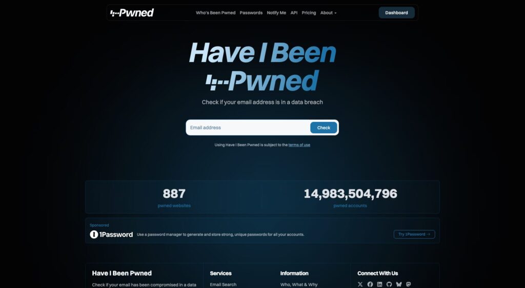 Utilisez ce site pour savoir si votre mail fait partie de la fuite // Source : Capture Numerama