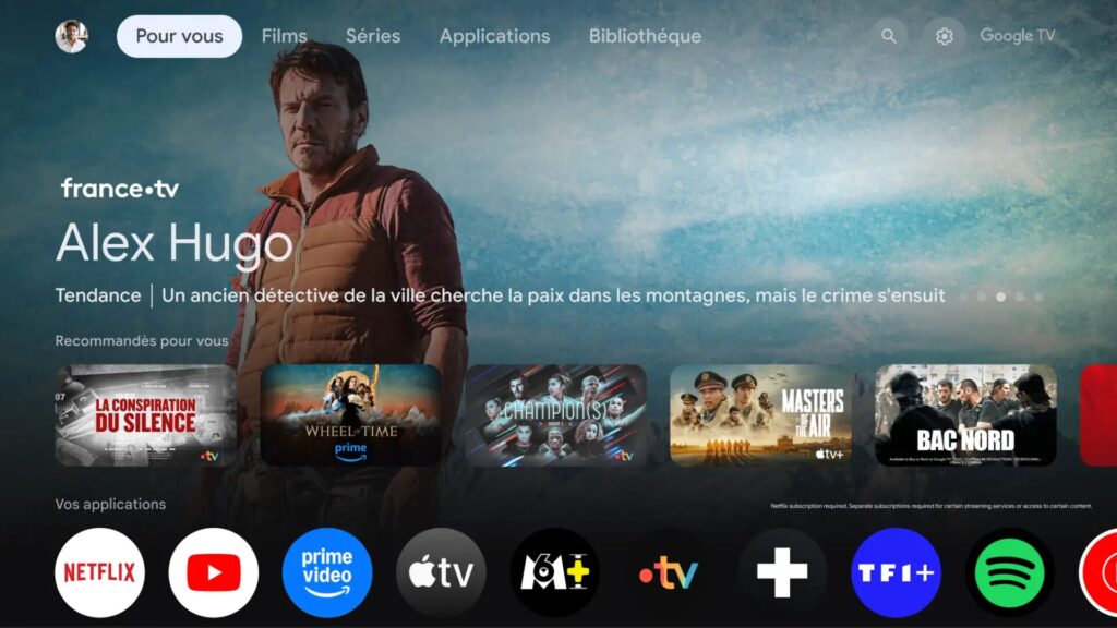 Google Tv interface // Source : Google