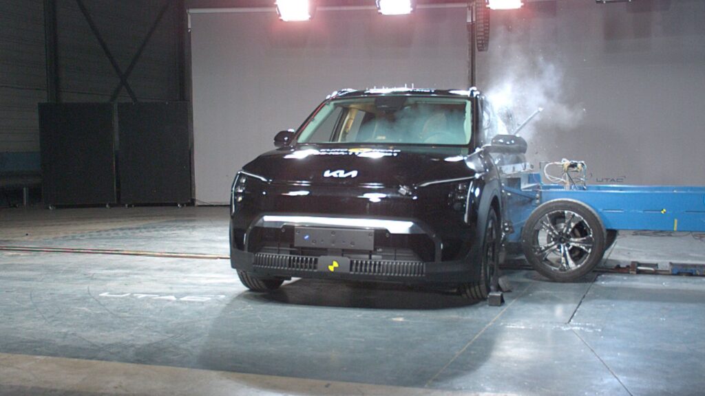 La Kia EV3 gagne 5 étoiles grâce à son pack d'assistances optionnel // Source : Euro NCAP