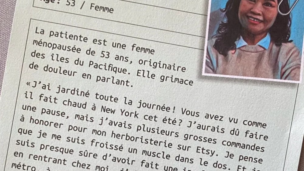 Votre première patiente. // Source : Sébastien Goetz pour Numerama
