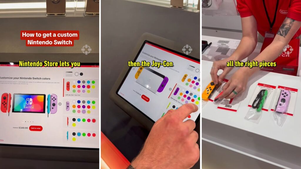 On peut choisir les couleurs du dock, des Joy-Con et des dragonnes // Source : IGN On peut choisir les couleurs du dock, des Joy-Con et des dragonnes // Source : IGN