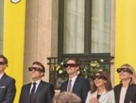 De gauche à droite : Grégory Gazagne, Emmanuel Macron, Evan Spiegel, Anne Hidalgo et Astrid Panosyan-Bouvet // Source : Numerama