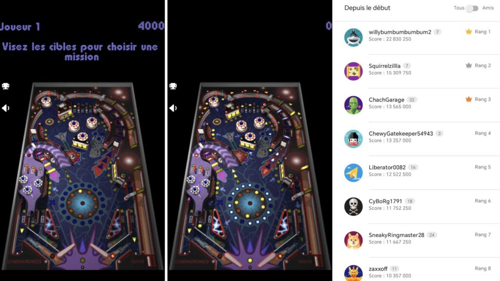 Le portage Android de « 3D Pinball for Windows: Space Cadet // Source : Numerama