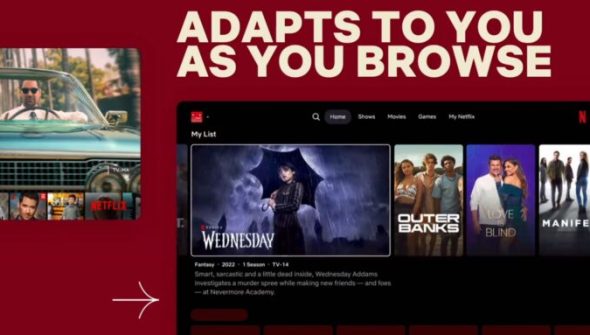 Nouvelle interface Netflix. // Source : Netflix