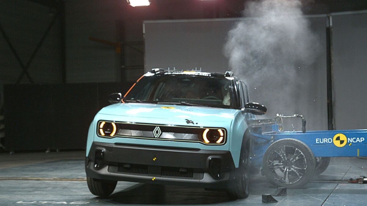La Renault 4 E-Tech électrique a obtenu 4 étoiles au crash-test Euro NCAP 2025 // Source : Euro NCAP