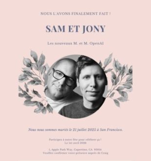 Sam & Jony se marient // Source : Montage Numerama