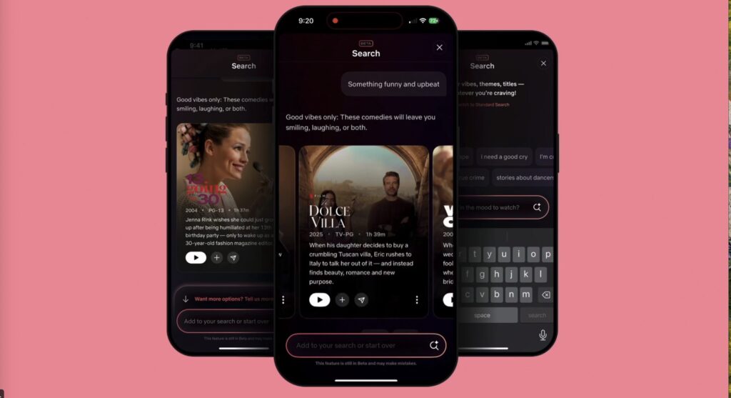 L'IA de Netflix prend la forme d'un chatbot. L'IA de Netflix prend la forme d'un chatbot.