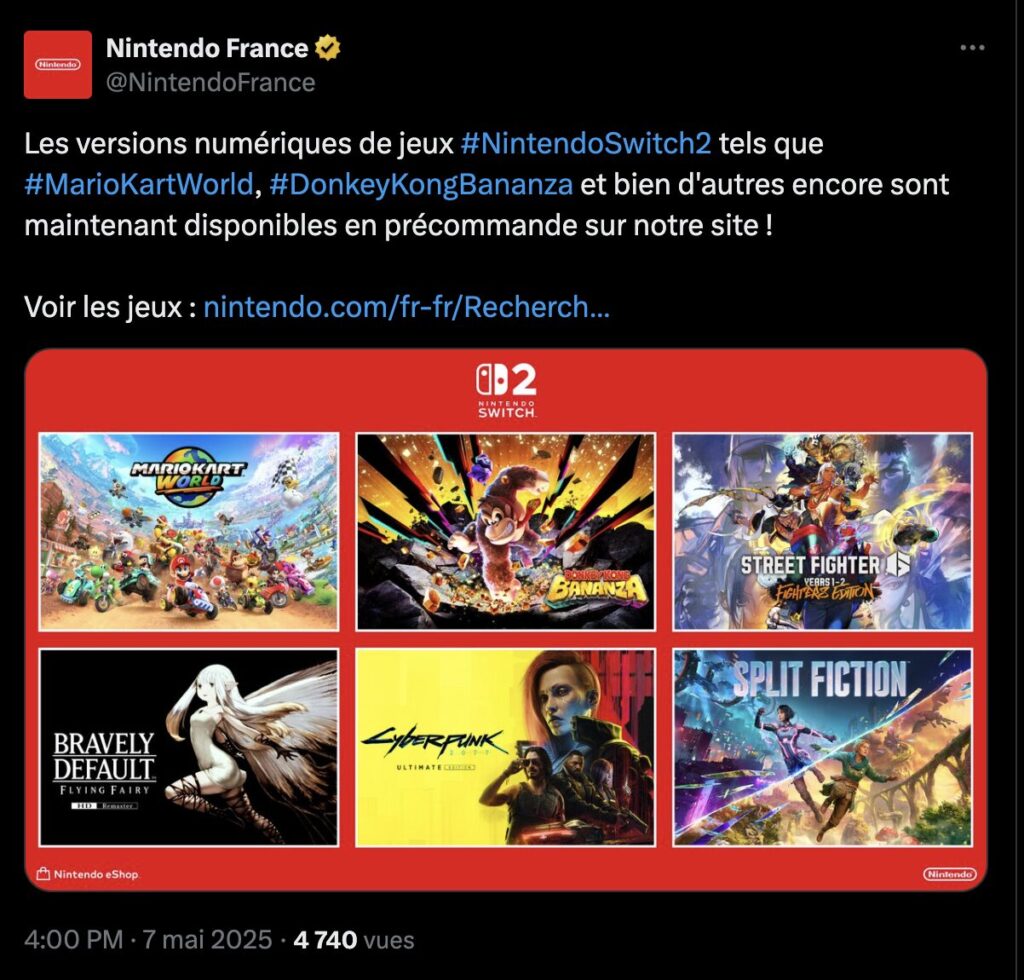 Le tweet de Nintendo. Le tweet de Nintendo.