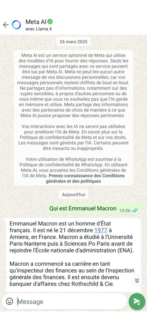 whatsapp meta ai