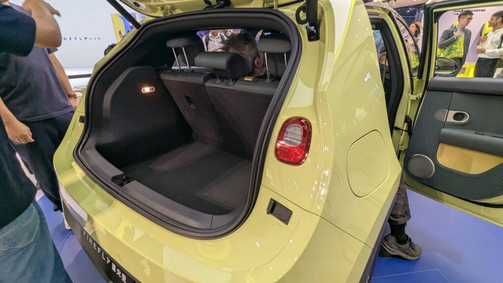 Coffre arrière de la Firefly EV (Nio)  // Source : Raphaelle Baut pour Numerama