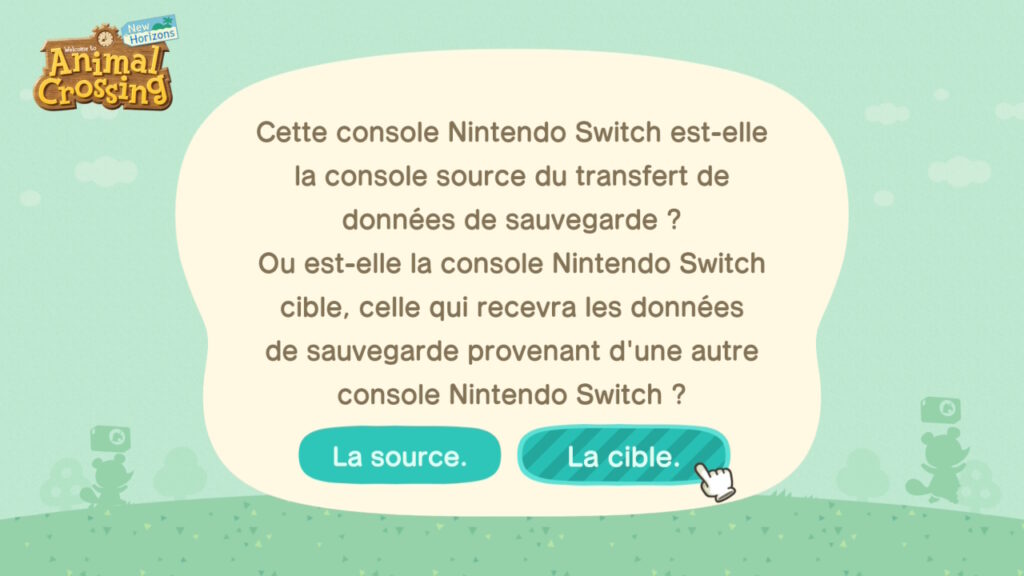 Sur chaque console, il faut indiquer ce que l'on souhaite faire de l'île.
