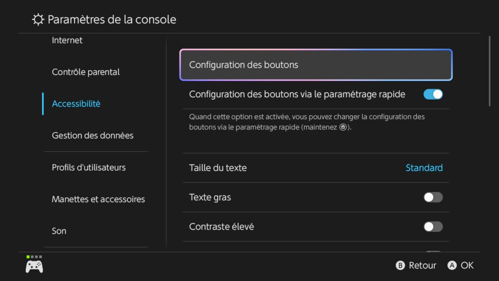Désactiver le bouton C sur Switch 2 // Source : Capture Switch 2