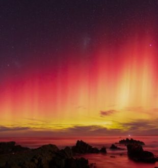 Aurores vues depuis l'Australie. // Source : Flickr/CC/Caroline Jones (photo recadrée)