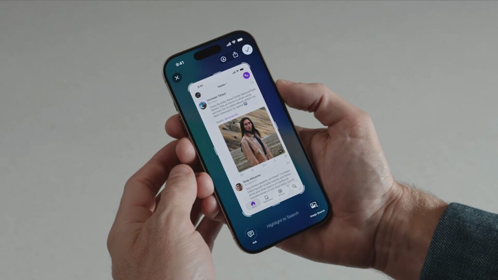 Visual Intelligence dans les captures d'écran. // Source : Apple