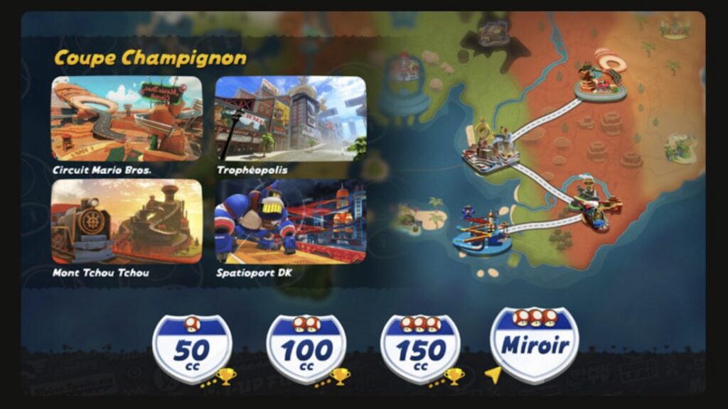 Le mode miroir dans Mario Kart World // Source : Nintendo