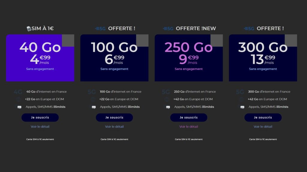Les Forfaits de Cdiscount Mobile // Source: CDISCOUNT MOBILE Les Forfaits de Cdiscount Mobile // Source: CDISCOUNT MOBILE