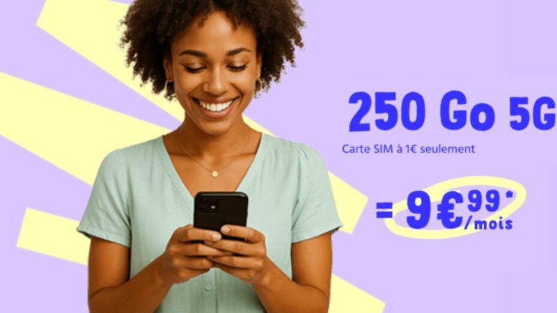 Ce forfait 5G avec 250 Go sur le réseau de Bouygues Telecom est à moins de 10 € par mois