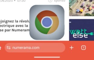 La nouvelle bar de Google Chrome sur Android. // Source : Numerama