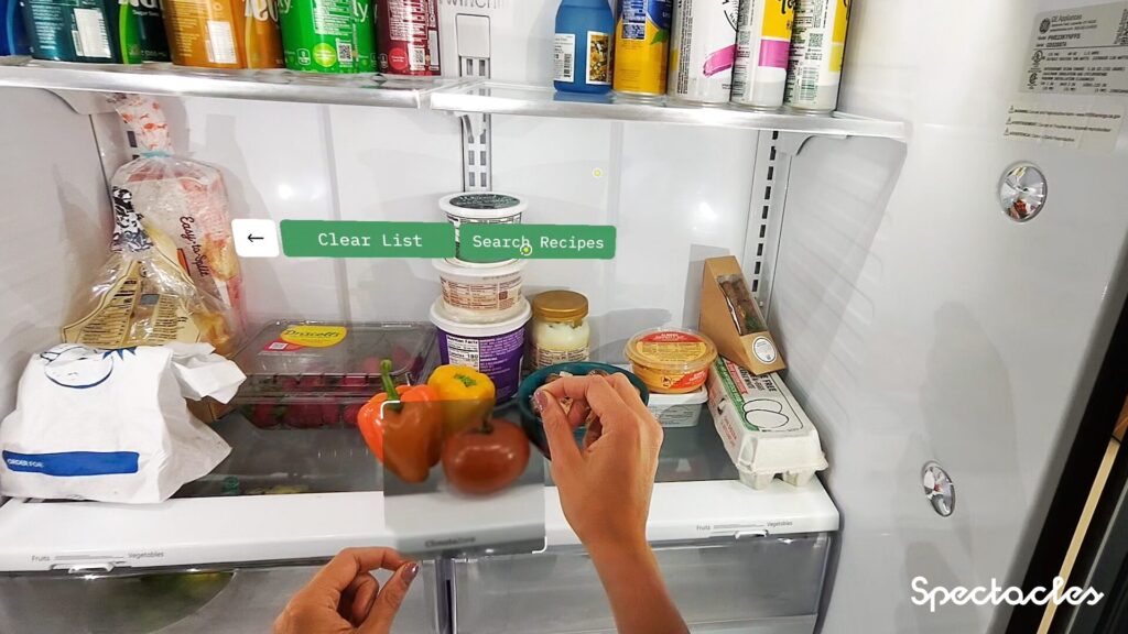 La cuisine connectée, une des idées de Snap avec ses Specs.