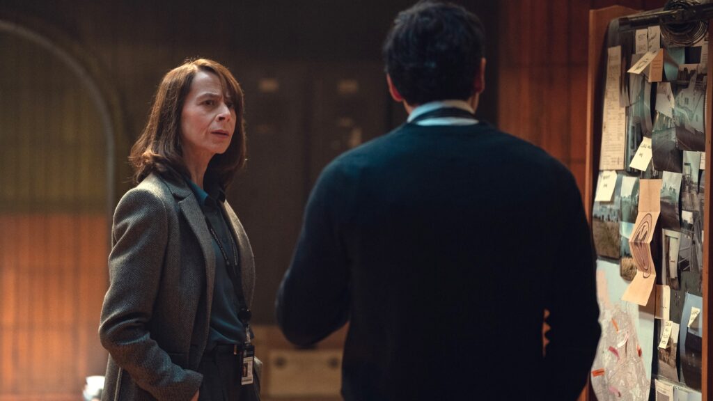 Kate Dickie dans Les Dossiers Oubliés // Source : Netflix