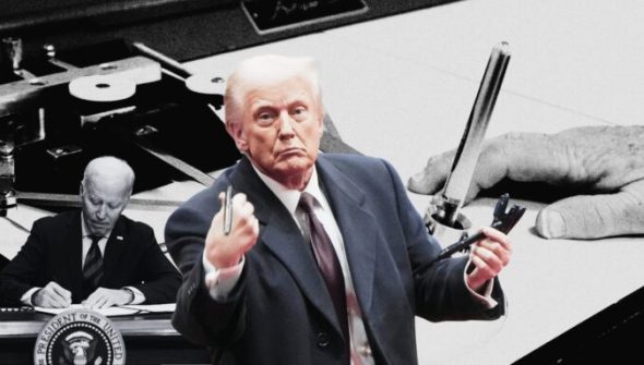 Autopen, nouveau fantasme MAGA // Source : Montage Numerama