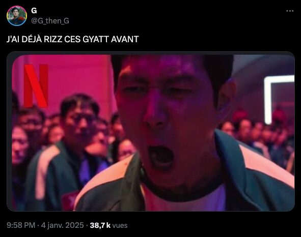 Un exemple de l'utilisation de « gyatt » sur les réseaux sociaux // Source : Capture Numerama Un exemple de l'utilisation de « gyatt » sur les réseaux sociaux // Source : Capture Numerama