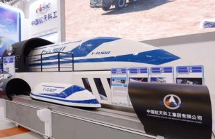 Le projet de train Hyperloop soutenu par le gouvernement chinois // Source : CASIC via South China Moring Post