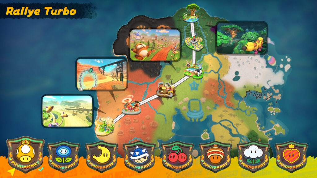 Le mode survie est un enchaînement de six niveaux sans pause, alors que les grands-prix s'arrêtent entre chaque course. Il y a huit configurations différentes.