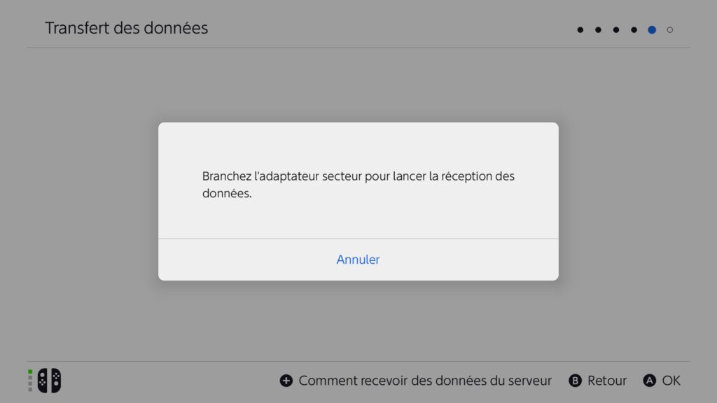 Transfert des données de la Switch vers la Switch 2 // Source : Capture Switch 2 Transfert des données de la Switch vers la Switch 2 // Source : Capture Switch 2