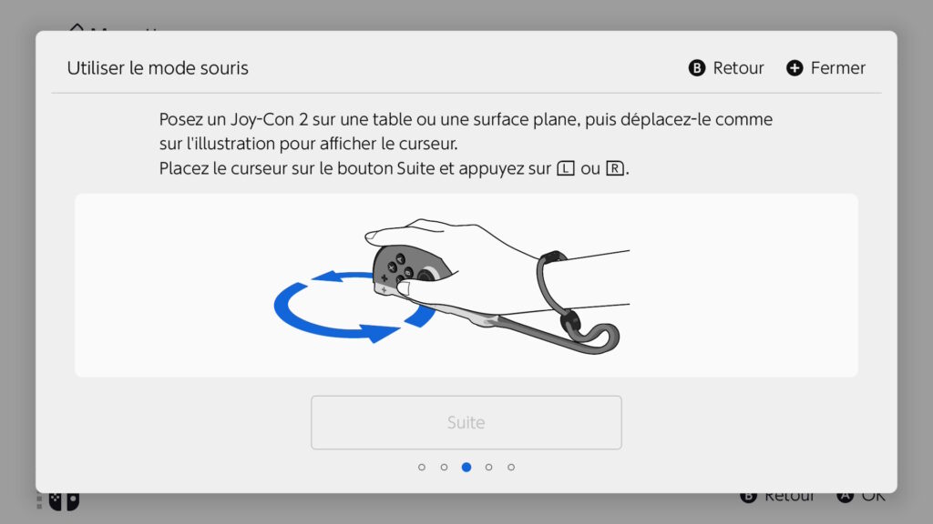 Le mode souris dans la Nintendo Switch 2 // Source : Capture Switch 2