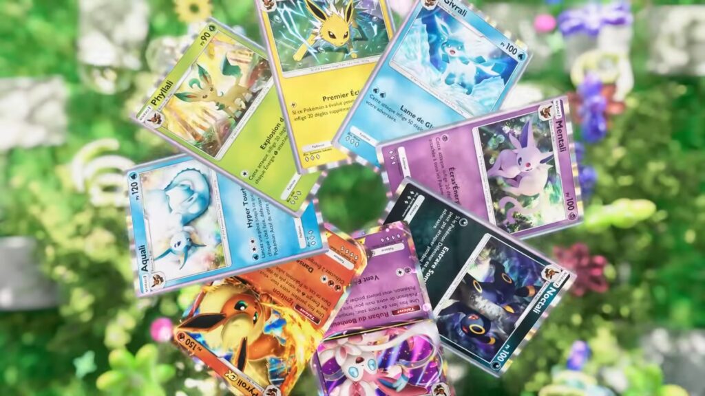 Quelques cartes de la nouvelle extension de « Pokémon TCG Pocket » // Source : The Pokémon Company via YouTube Quelques cartes de la nouvelle extension de « Pokémon TCG Pocket » // Source : The Pokémon Company via YouTube