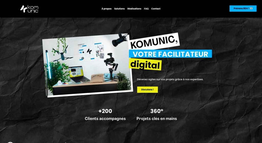 Komunic, l'agence de communication de Lucien Cupif // Source : Capture Numerama