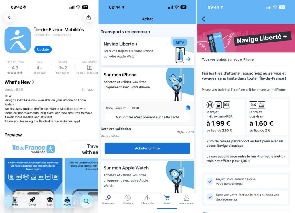 Le Navigo Liberté+ fait enfin son apparition sur iPhone, après 1 an d'attente. Le Navigo Liberté+ fait enfin son apparition sur iPhone, après 1 an d'attente.