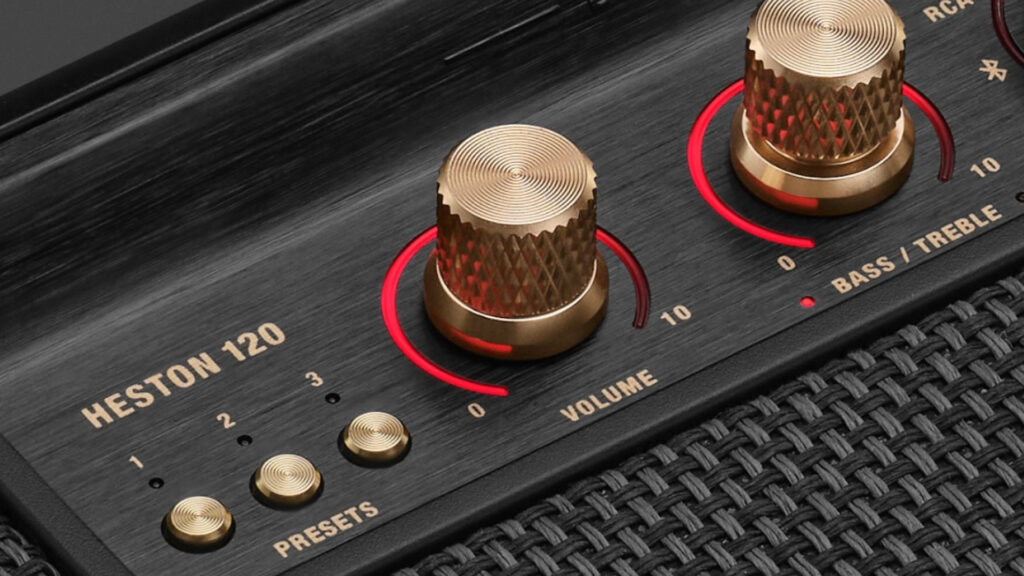 Les boutons physiques de la Marshall Heston 120 Les boutons physiques de la Marshall Heston 120