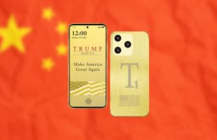 Le Trump Phone est très probablement fabriqué en Chine  // Source : Montage Numerama